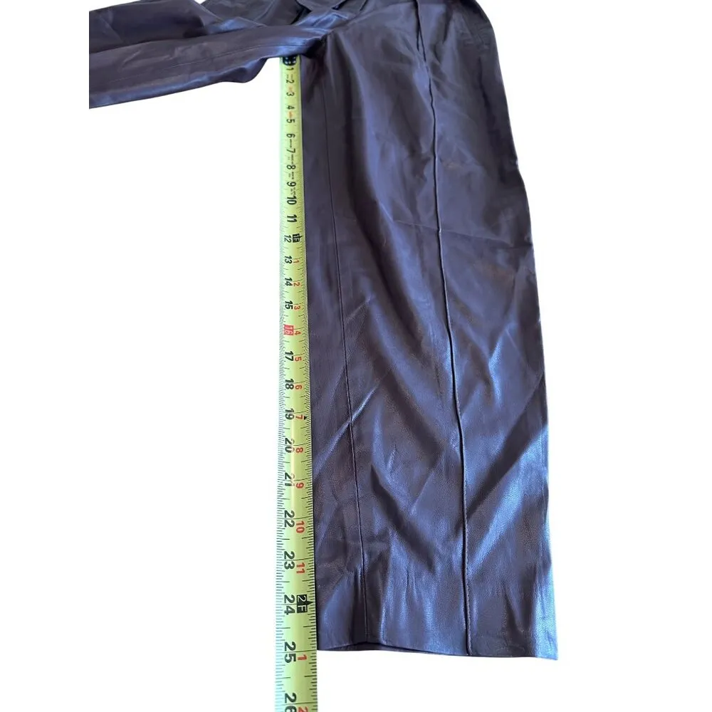 Blank NYC Womens Faux Leather Pants With Tie Belt Dark burgundy Size 25 - Image 8