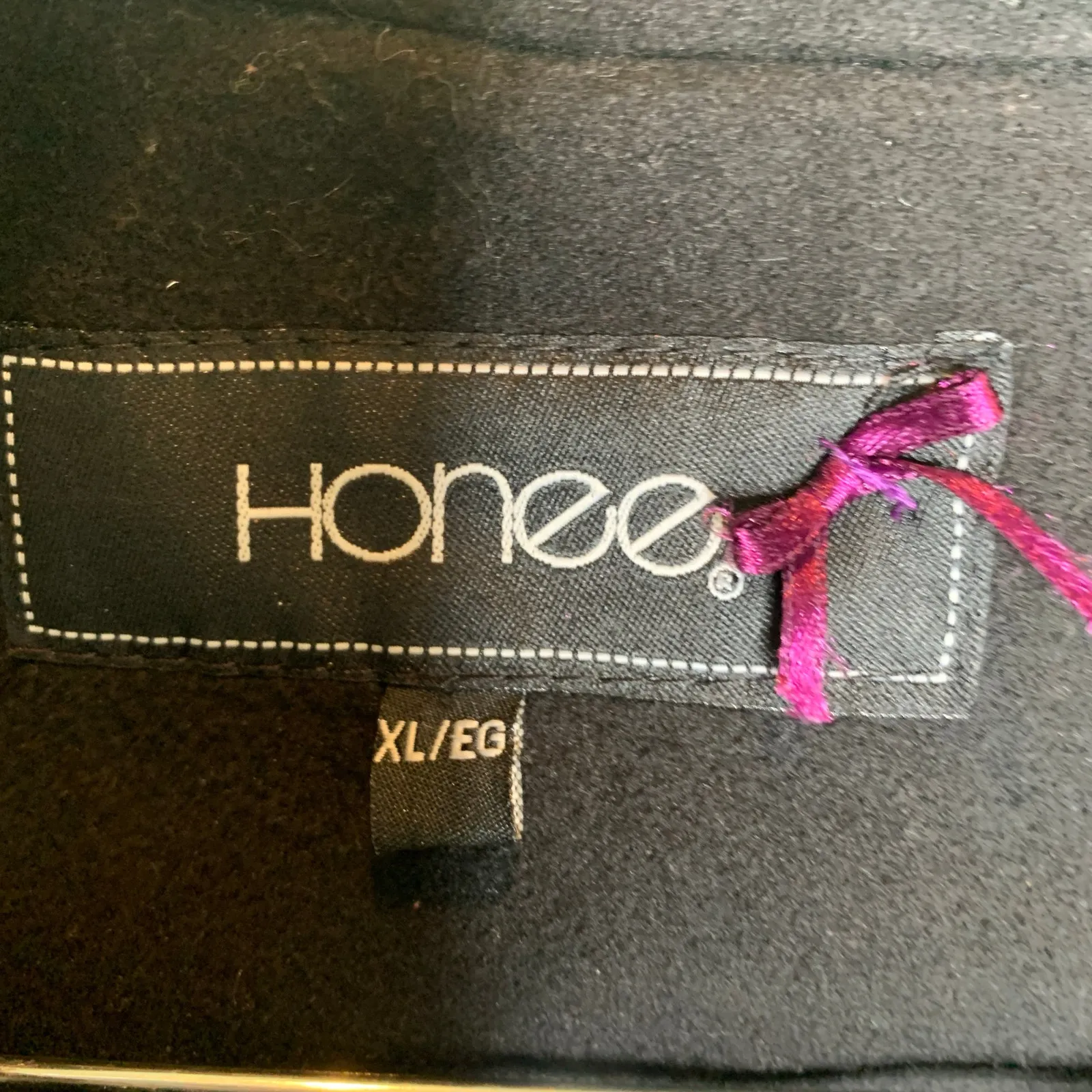 Black Double Breasted Pea Coat Sz XL - Image 7