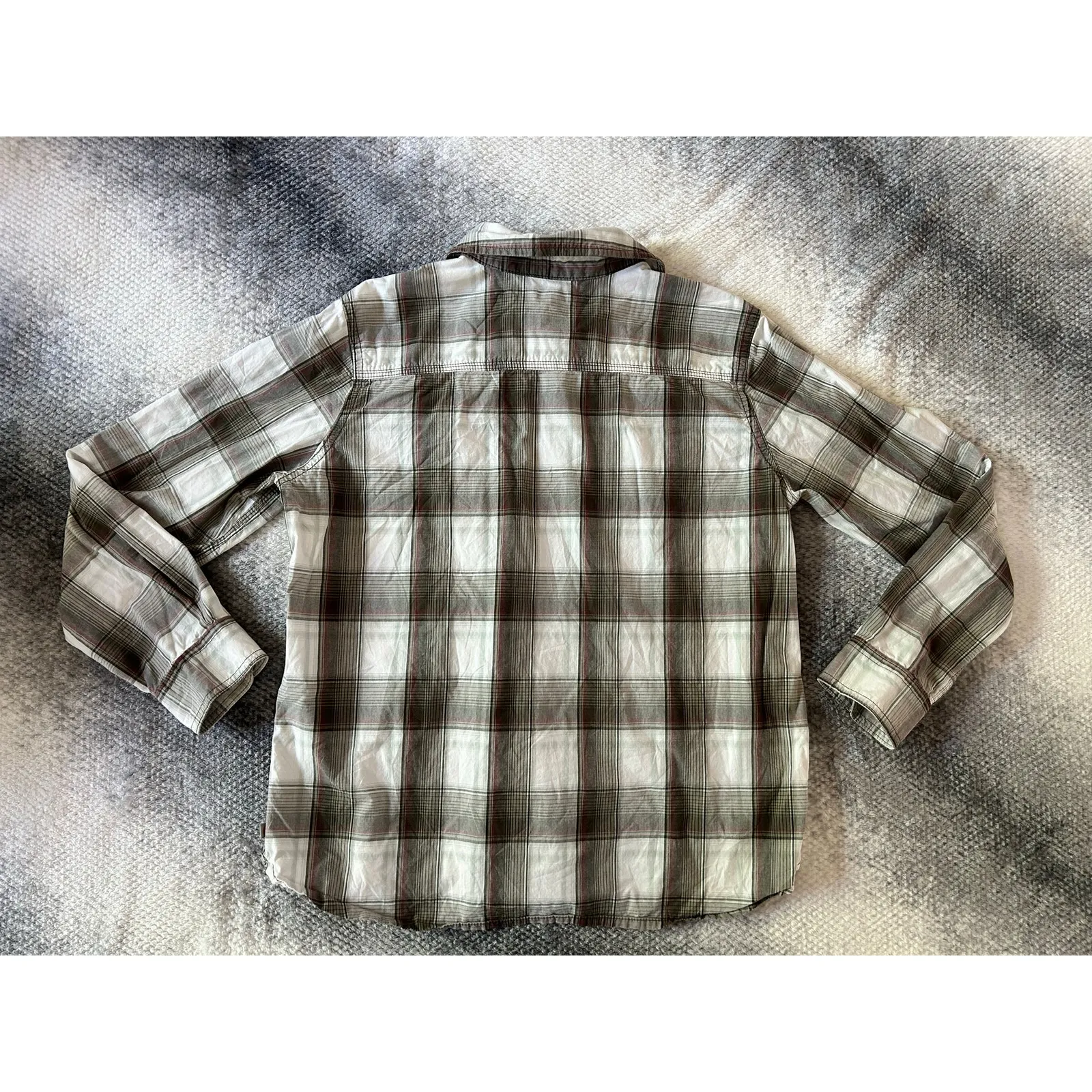 Carhartt Women's Button Down Huron Plaid Roll Long Sleeve Shirt Size Large - Image 2