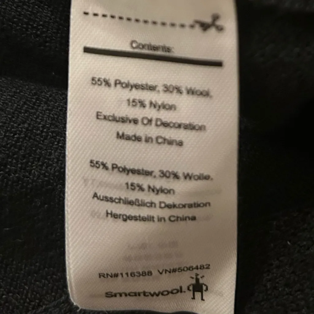 Black Gray Edgewood Poncho Oversized Sweater Size Small - Image 8