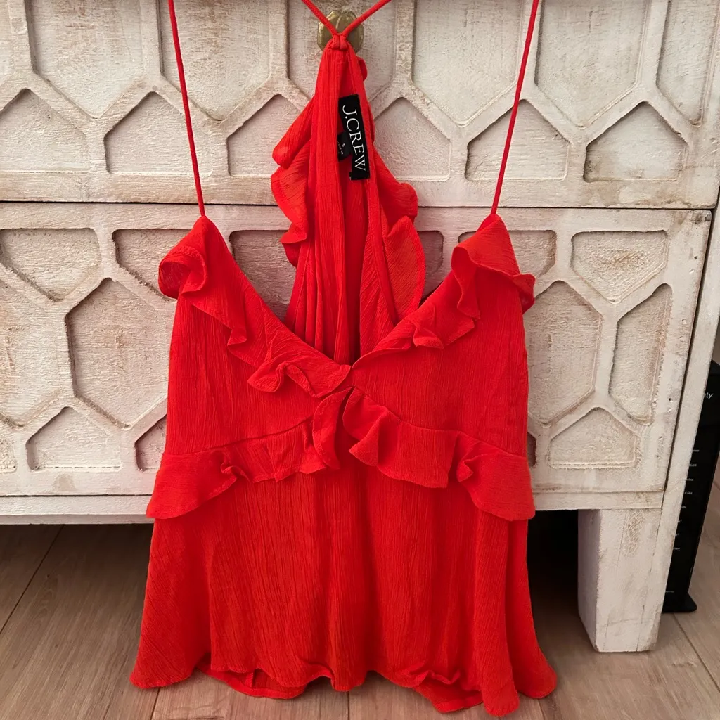 J. Crew Drapey Ruffle Tank Top - Image 3