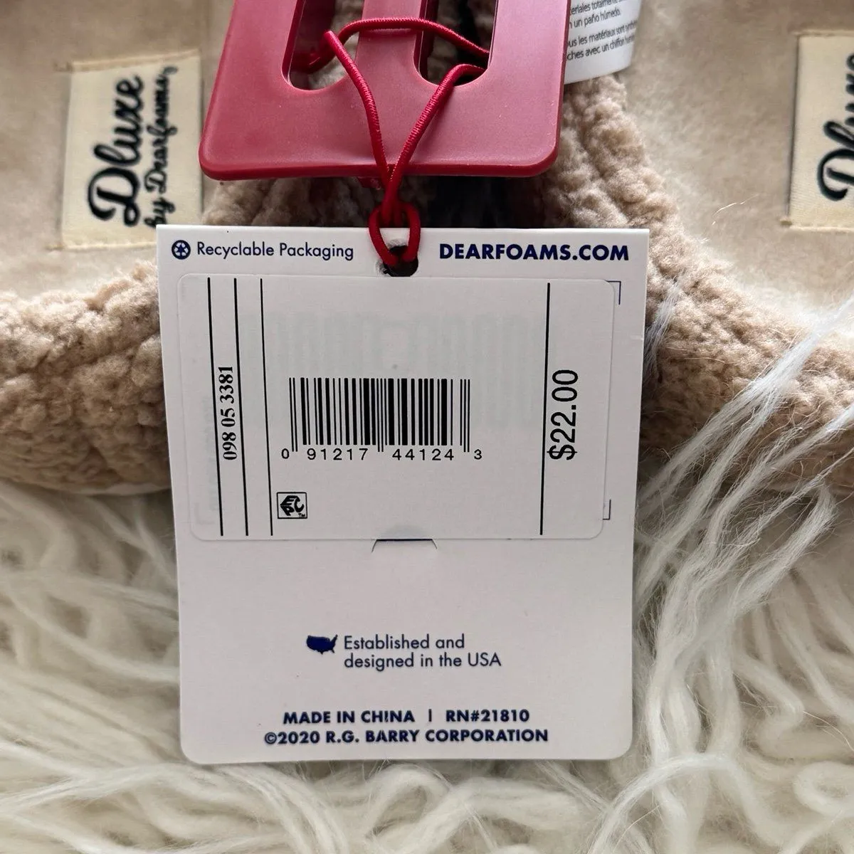 Dluxe by Dearfoams Women's Open Toe Slippers Tan Brown XL 11-12 - Image 7