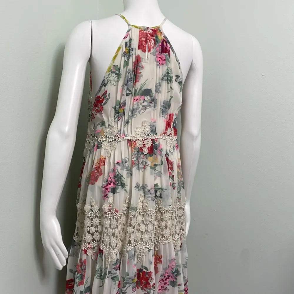 ANTHROPOLOGIE Ranna Gill Kalila Floral Dress Small White - Image 8