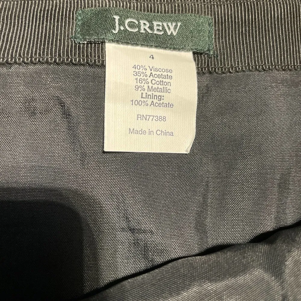 J.Crew Black Metallic Geometric Side Zip Mini Skirt 4 - Image 5