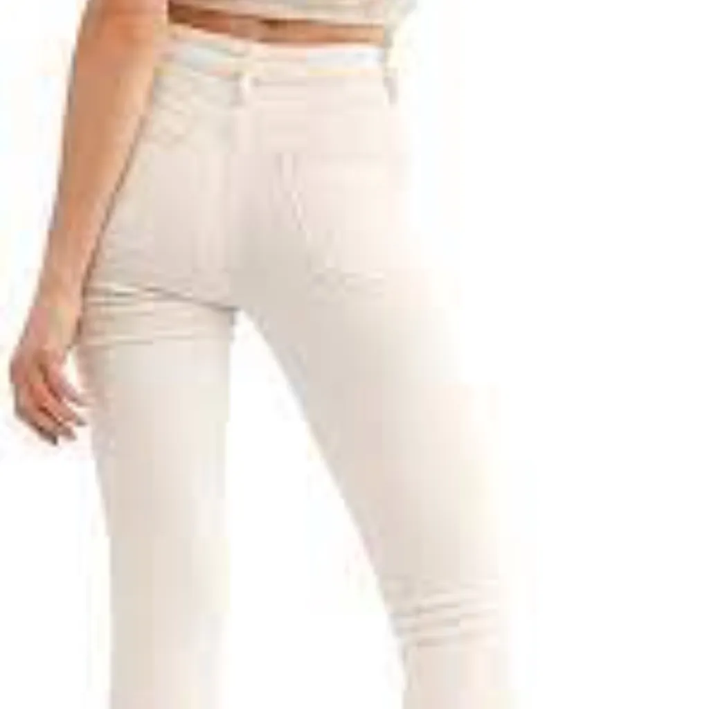 Free People Skinny raw edge High Rise Jeans in Tea sz 24 - Image 5