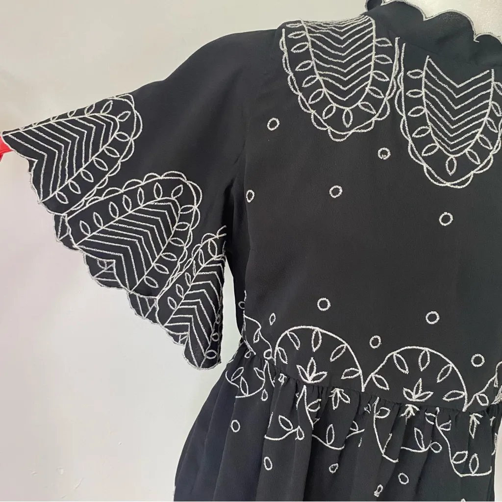 A Pea In the Pod Maternity Top Womens Black Short Sleeve Size Small - Image 6