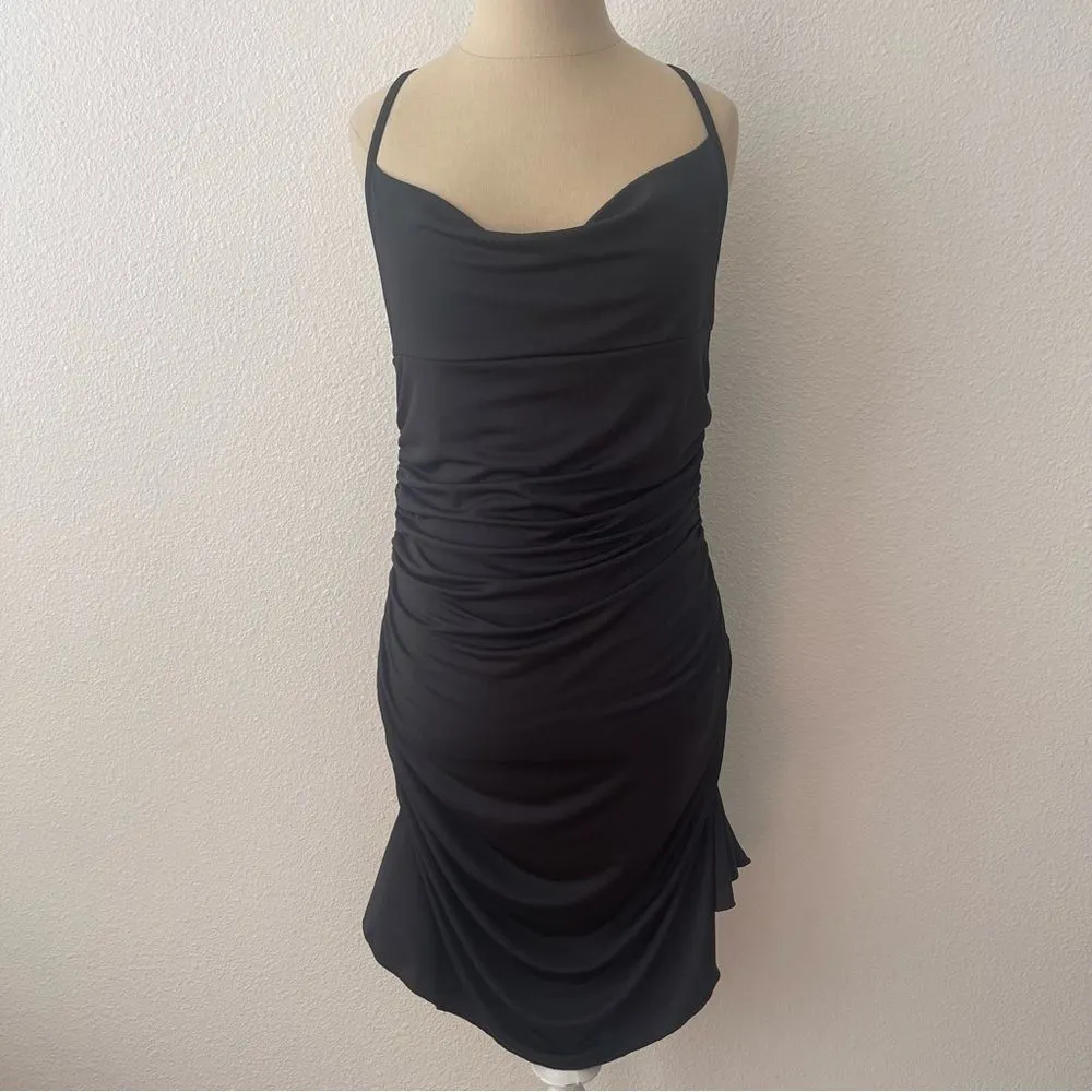 PrettyLittleThing Size 12 Black Mini Dress - Image 2