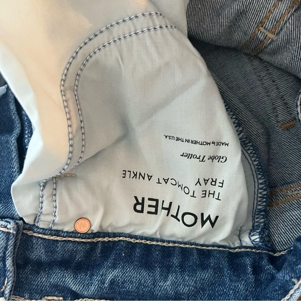 Mother The Tomcat Ankle Fray in Globe Trotter Blue Size 25 - Image 12