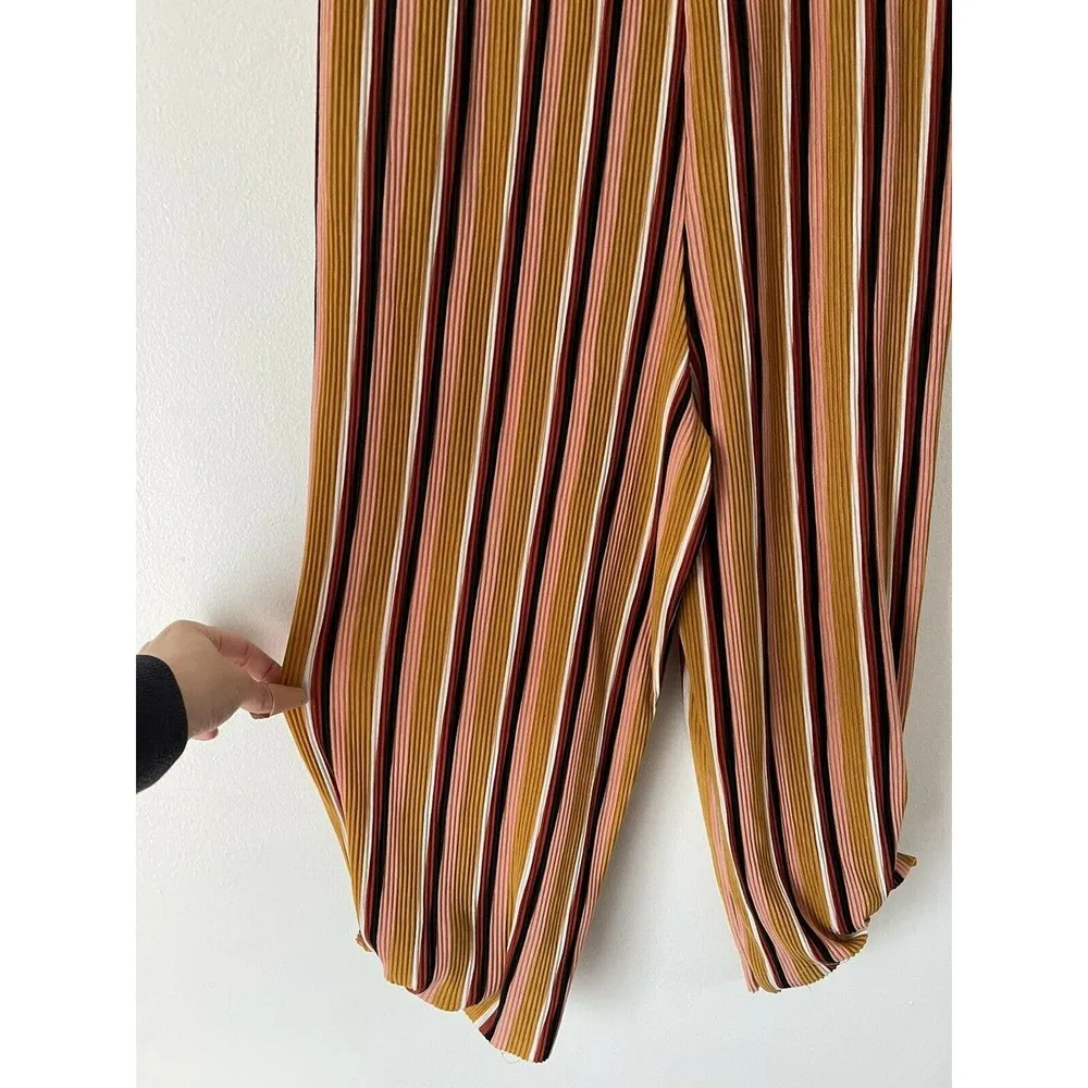 Wild Fable Multicolor Striped Ribbed Sleeveless Cropped Jumpsuit Size Medium - Image 5