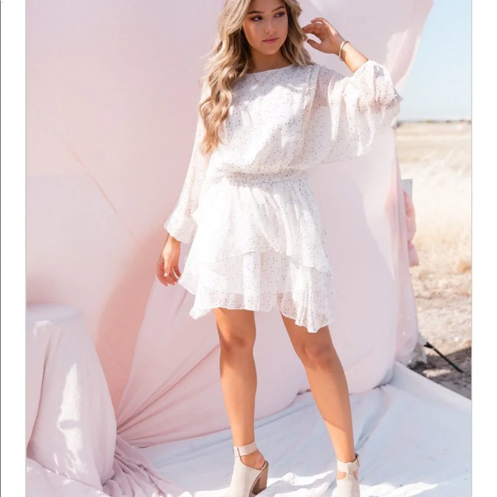 ✨HP✨Day Dreamer White Star Dress✨ White Size M - Image 5