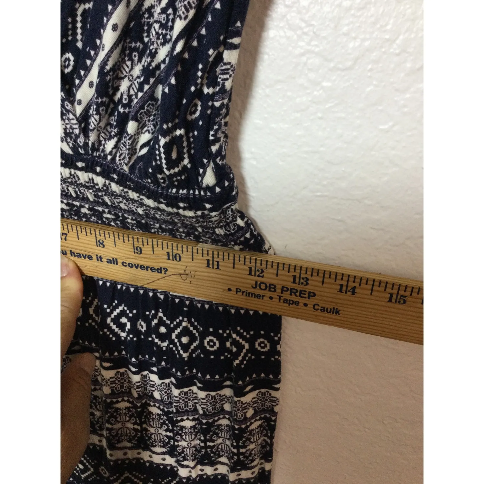 Gilli Maxi Dress Sleeveless Casual V Neck Geometric Print Boho Chic size S (271) Blue - Image 4