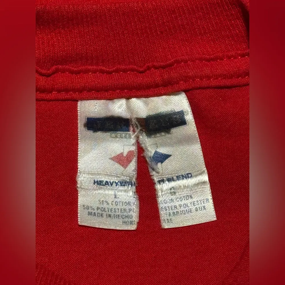 EUC Jerzees Red and Orange Happy Halloween Graphic Tee size large - Image 8