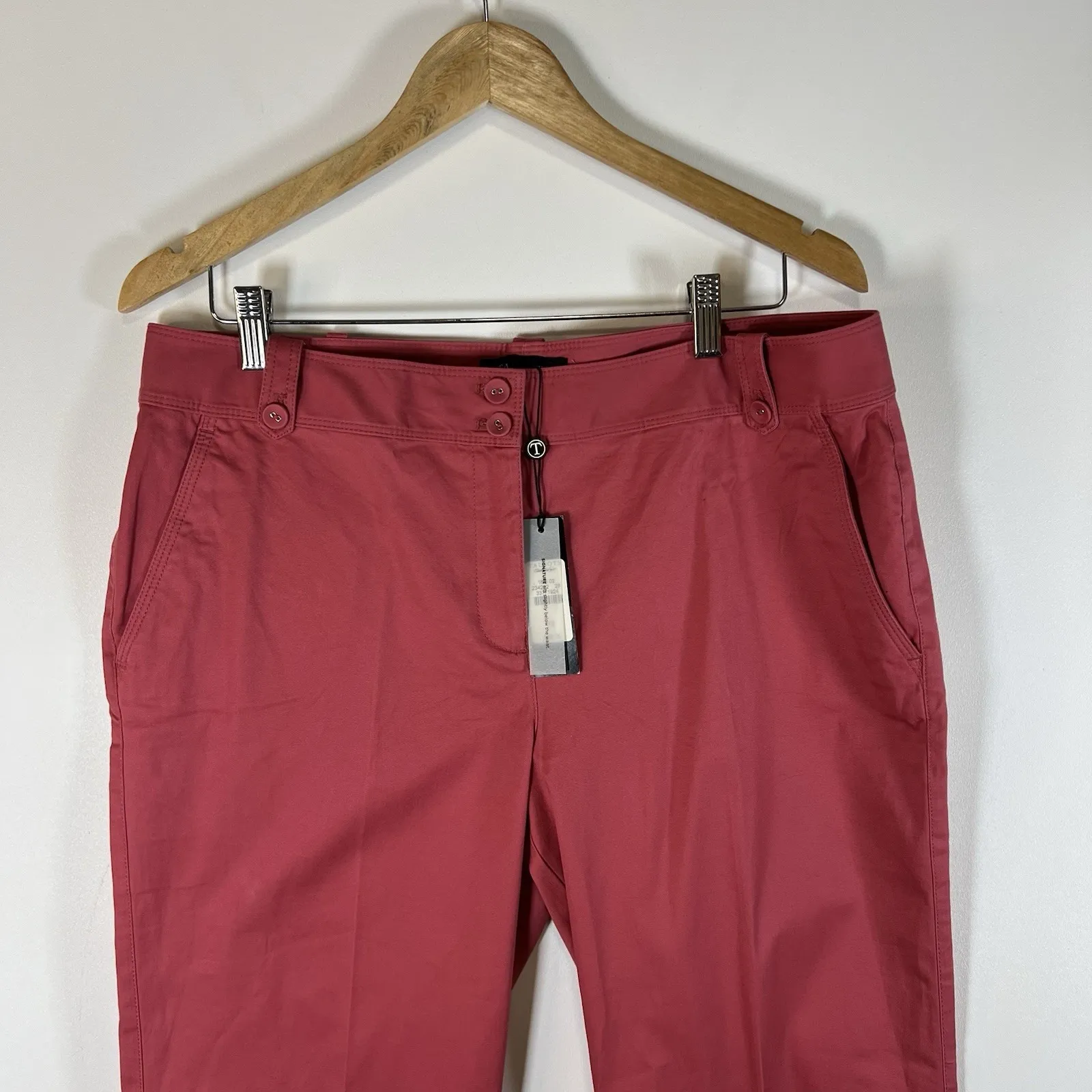 Talbots Signature Womens Pants Size 12 Pink Ankle  Casual  NWT Workwear Office - Image 2