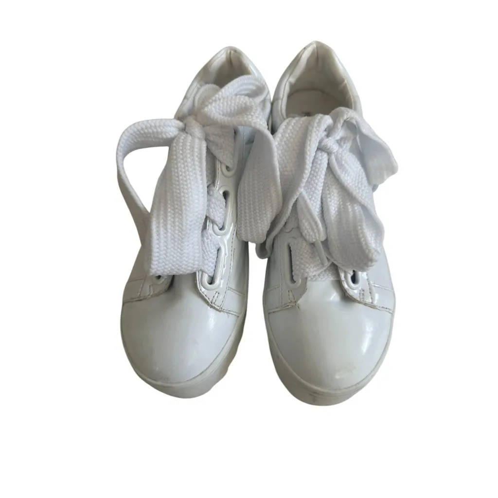 JEFFREY CAMPBELL Pabst White Platform Sneakers Size 8 - Image 4