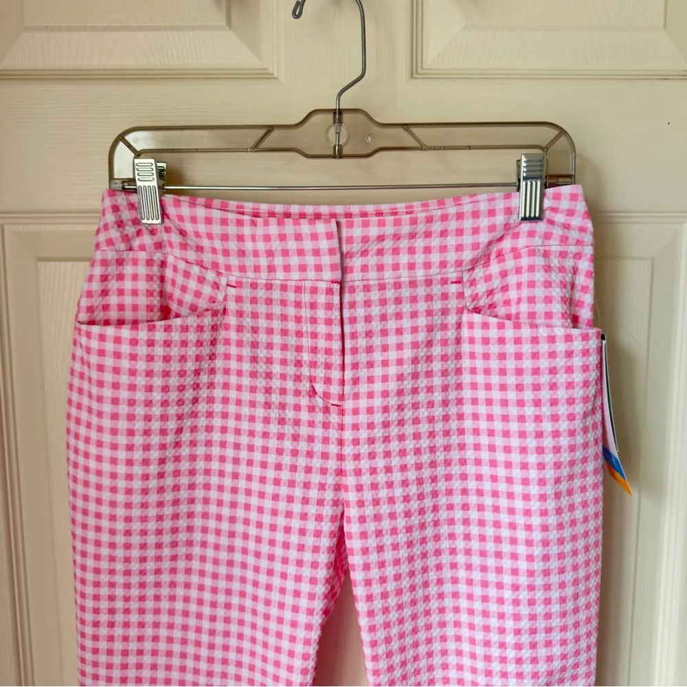 Pro Tour Size 4 Pink White Gingham Capri Pants NWT - Image 5