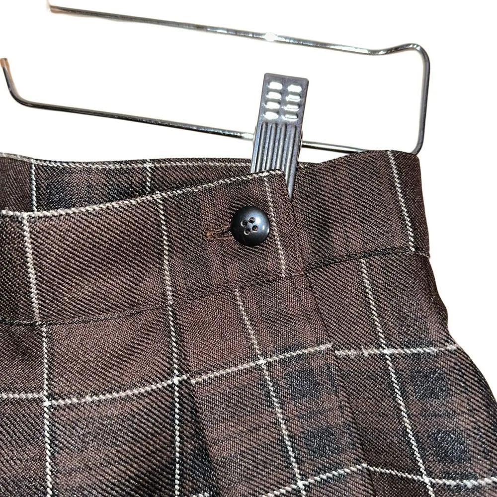 StringBean Womens VTG 90s Y2K Black Purple Plaid Goth Academia Skater Skirt Sz M Size M - Image 3