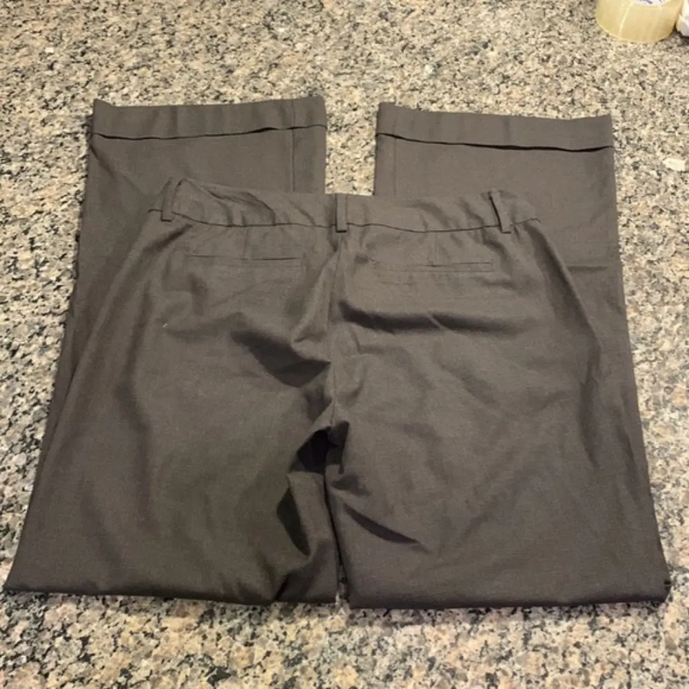 Banana Republic Charcoal Gray Wide Leg Cuffed Trousers Size 10 EUC #0487 - Image 9