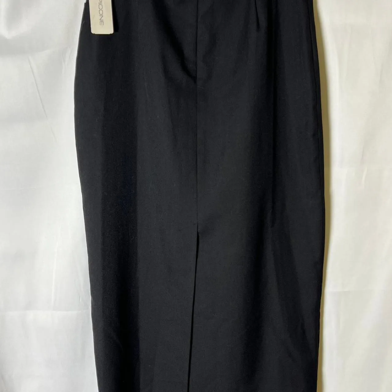 Vintage NWT Evan Picone Women's Wool Blend Black Skirt pockets office siren work - Image 4