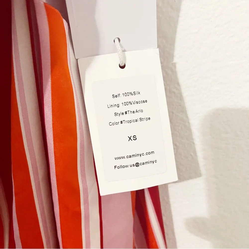 NEW NWT Cami NYC The Arlo Cami Red Tropical Stripe Tank Top Blouse Revolve Sz XS - Image 3