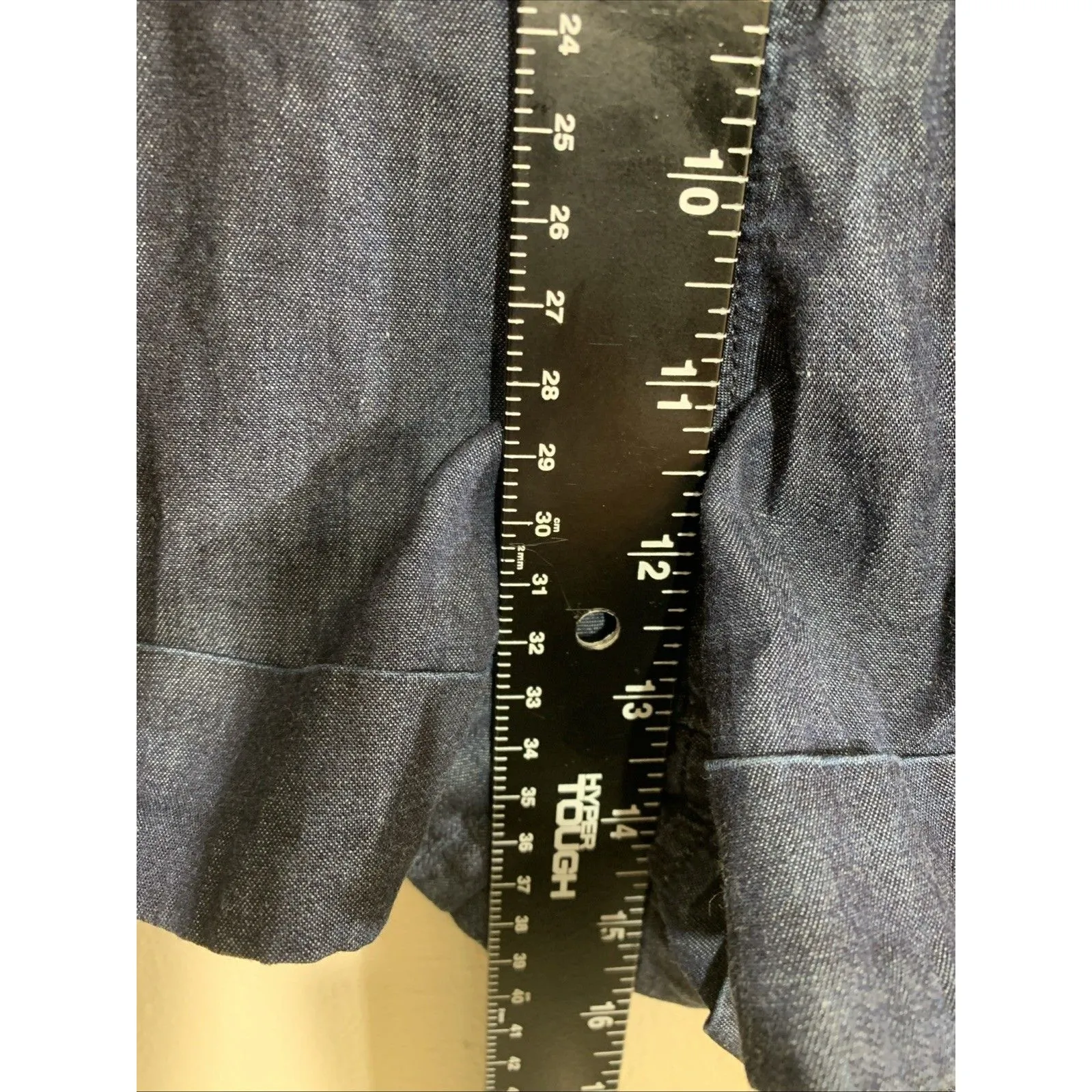 Express Extreme High Rise Denim Shortie Shorts Size M Medium Button Front. - Image 5