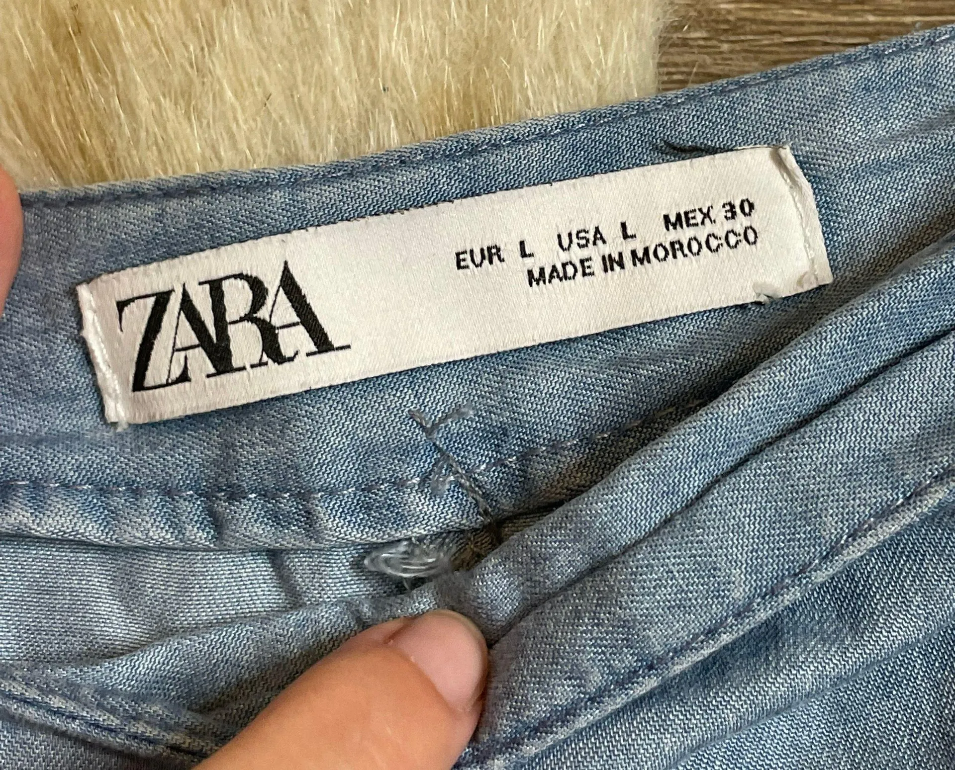 Blue Wrap Ruffle Mini Skort - Image 2