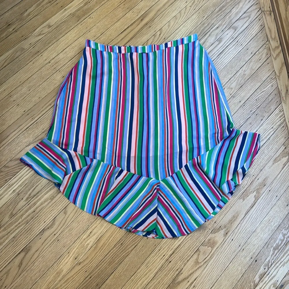 New Day Multicolor Striped Midi Skirt XXL Ruffle Hem Aligned Stripes - Image 2