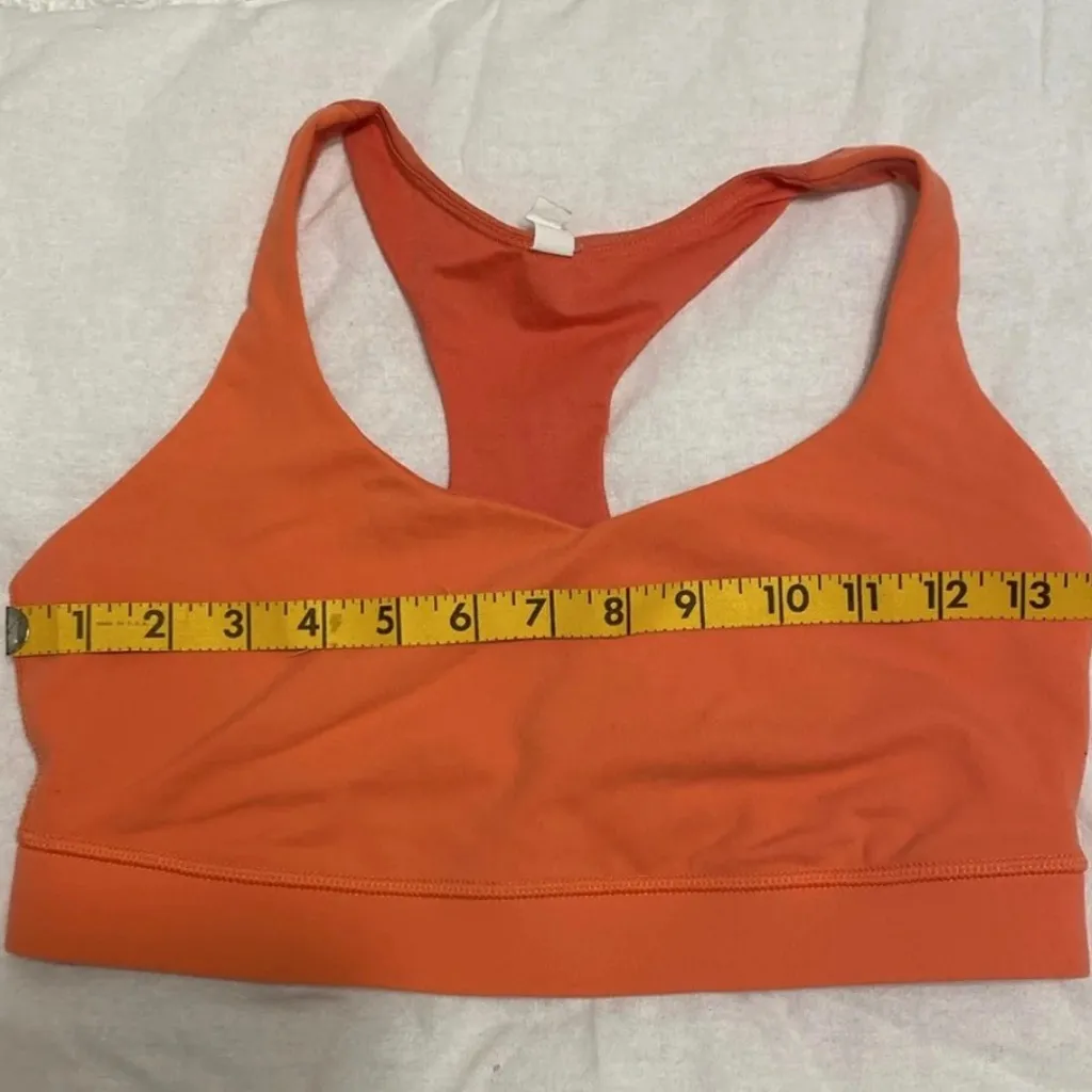 Lululemon Orange Athletic Sports Bra Size M - Image 2