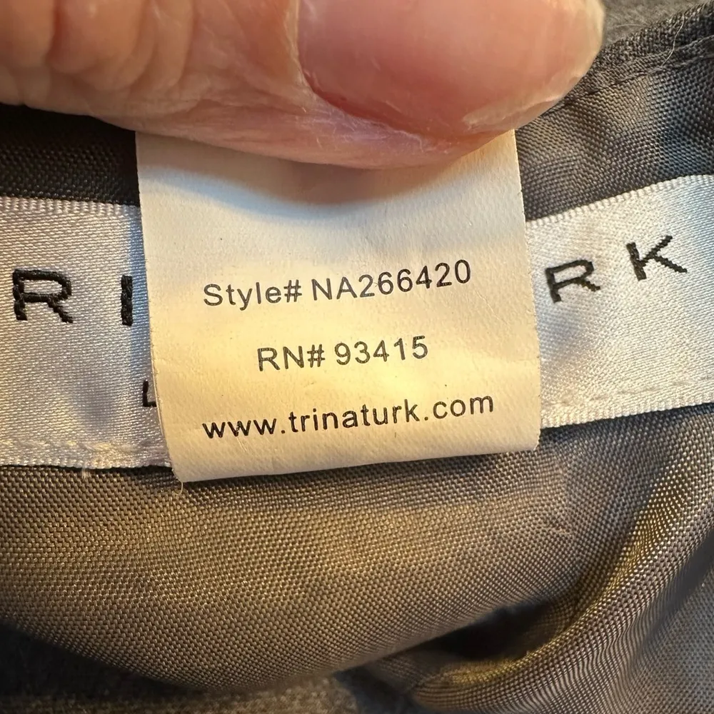 Trina Turk Classic Smoke Gray Pencil Skirt Lace Lining Nordstroms Size 10 M NWT - Image 9