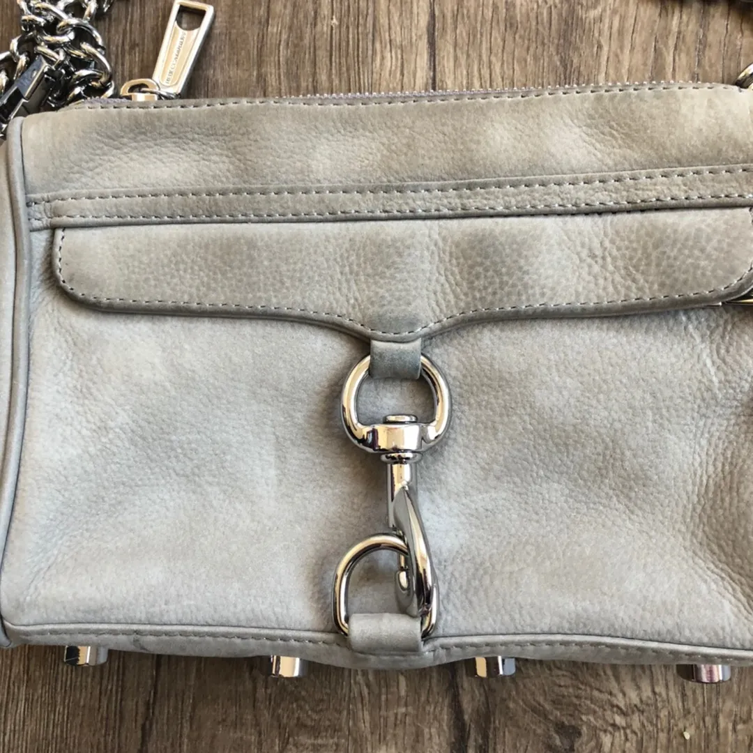 Rebecca Minkoff Mini MAC Grey Suede Crossbody - Image 6