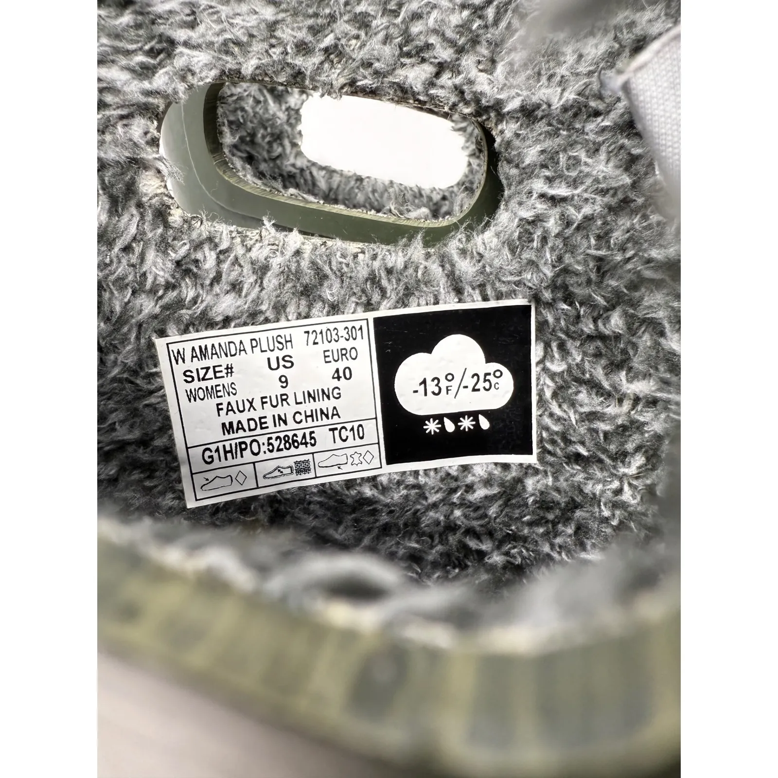 Bogs Women Amanda Plush Waterproof Boots Green Faux Fur Lined Lace Up Size 9 - Image 3