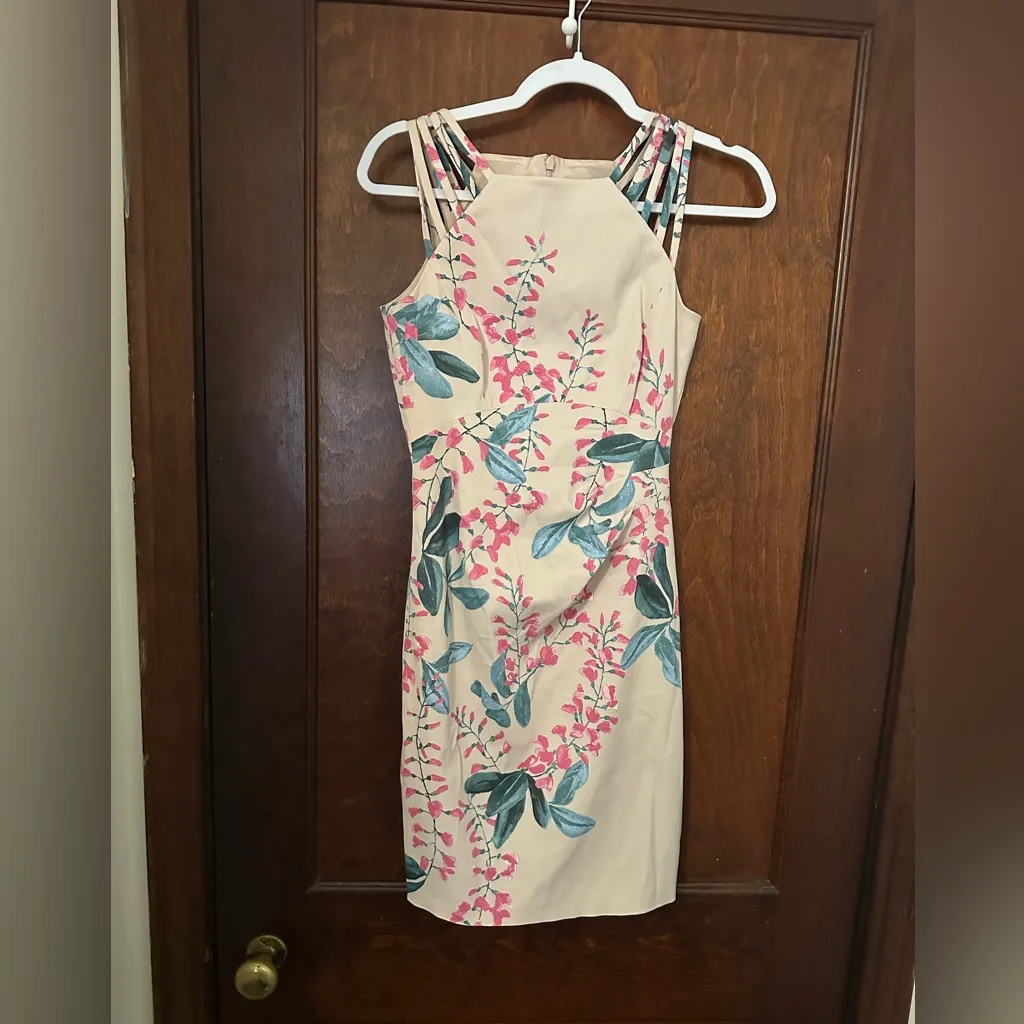 Karen Millen Floral Pencil Dress Size 4 - Image 2