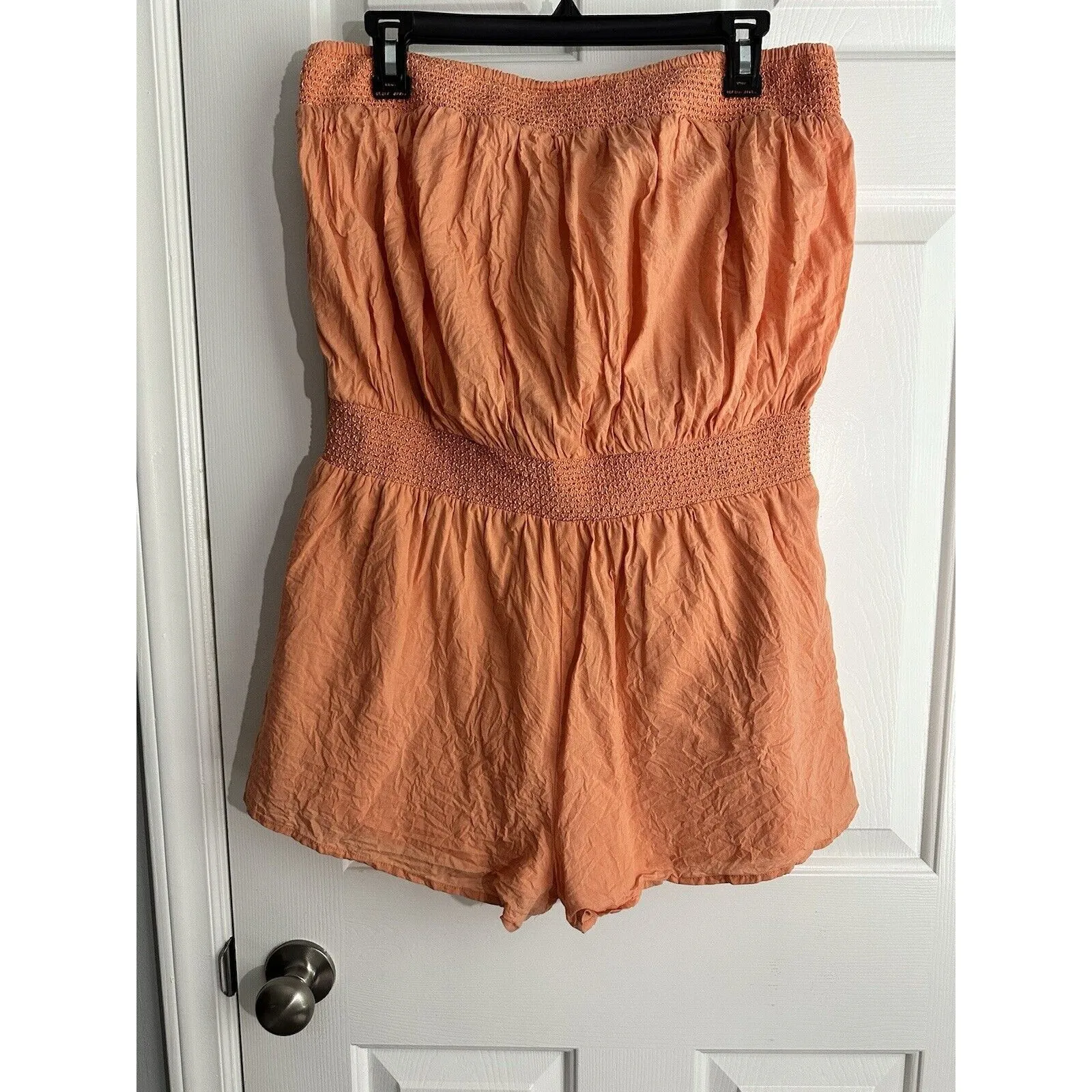 Lovers & Friends Olympia Romper in Peach Size L Vacation Cotton Beach Size L - Image 2
