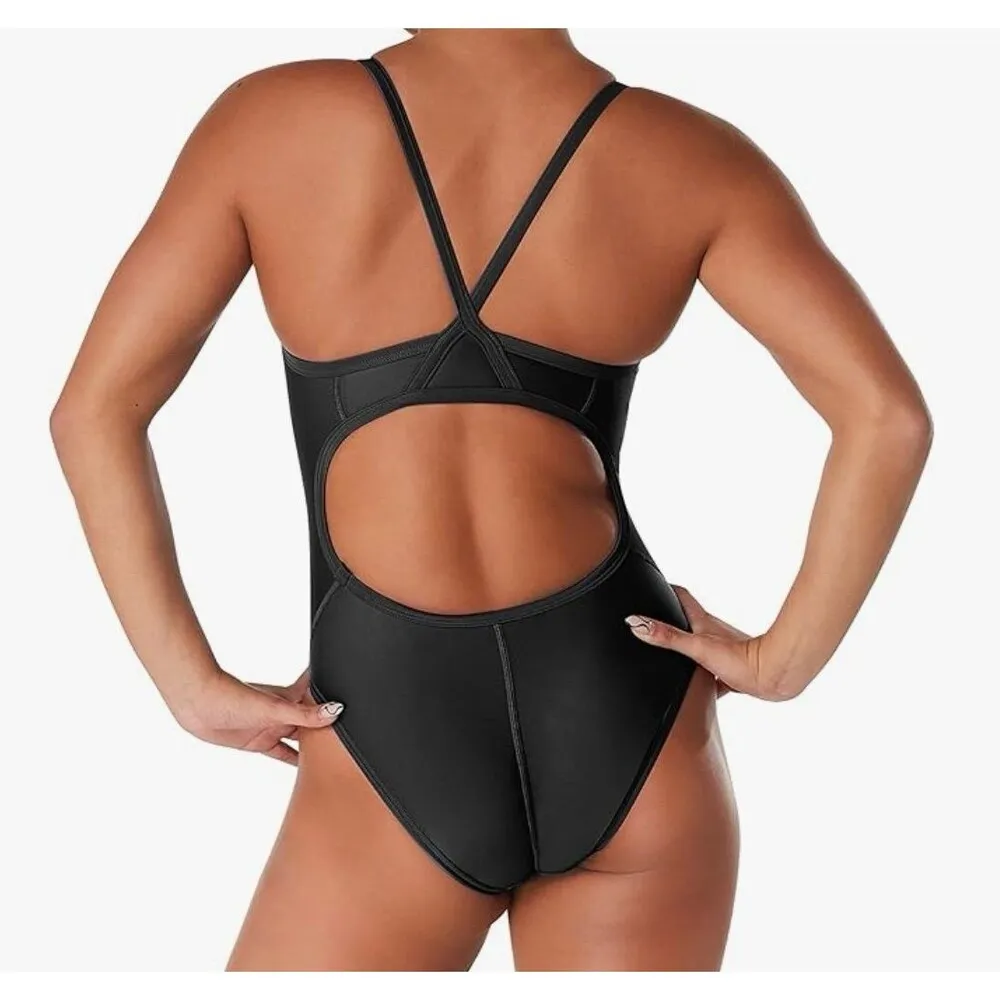 Speedo One Piece Swimsuit Prolt Flyback ECO Team Black Size 10 New With Tag - Image 3