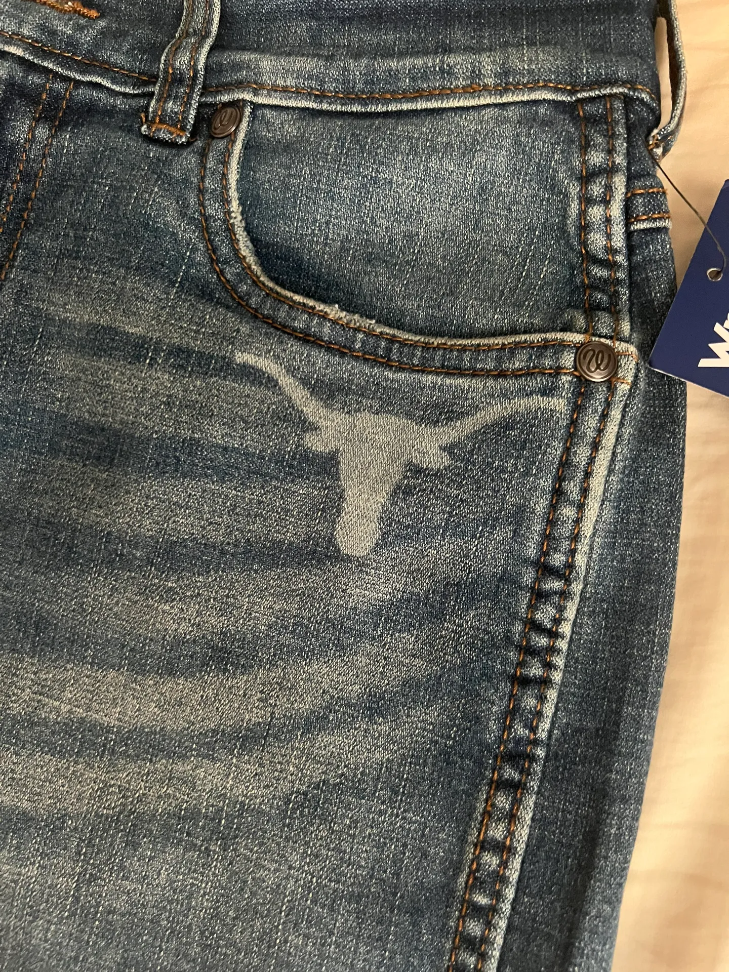 TEXAS LONGHORNS CUT OFF DENIM JEAN SHORTS Size 5 - Image 2