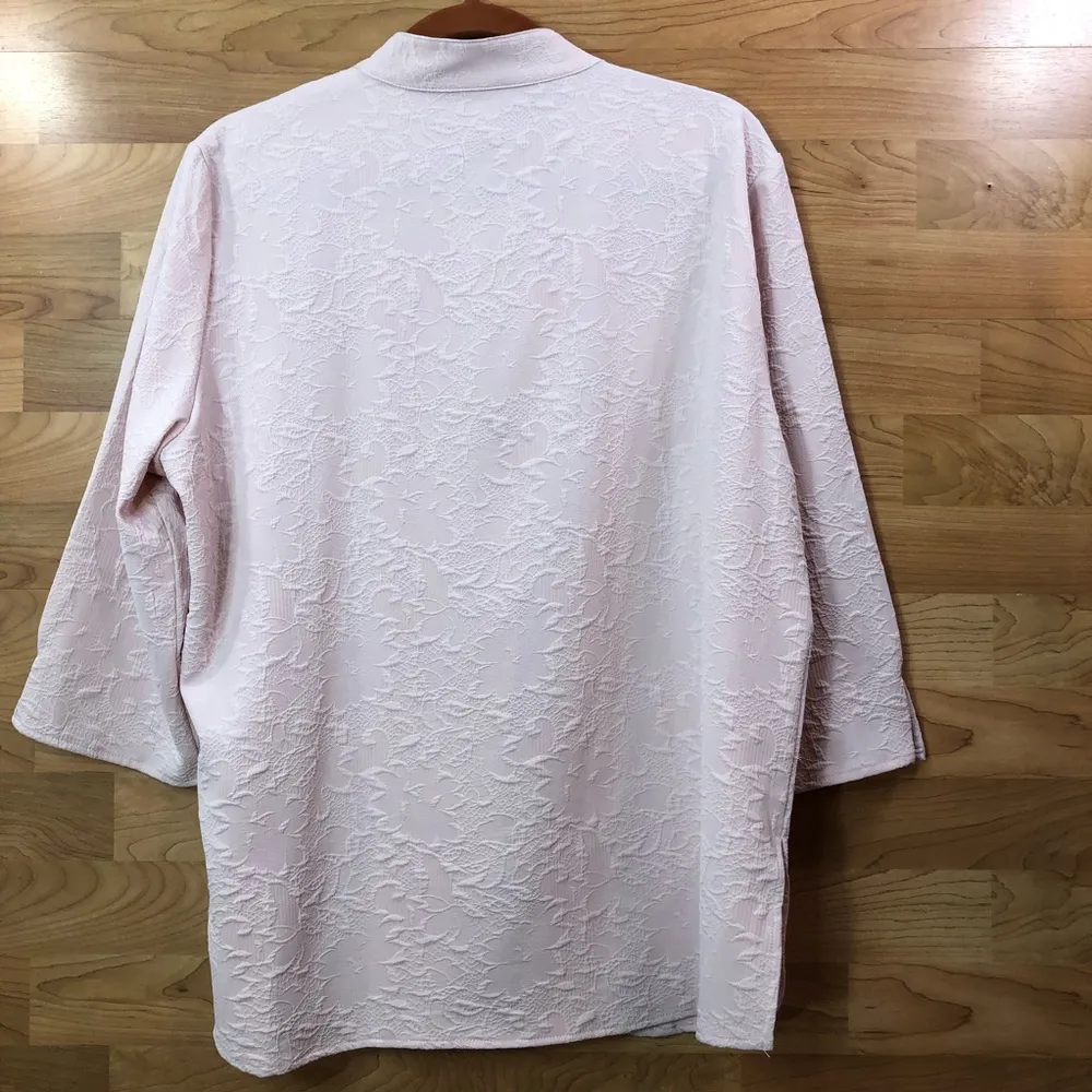 Drapers & Damon’s Size XL Sleeveless Pale Pink Raised Floral style mater… - Image 2