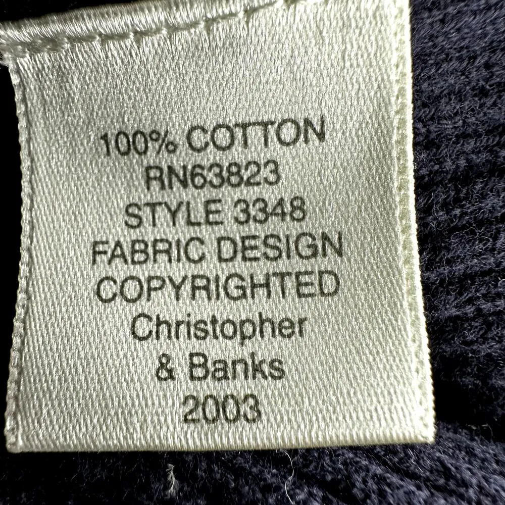 VTG Christopher & Banks Collared Sweater Vest Y2K Button Ribbed Preppy Small - Image 3