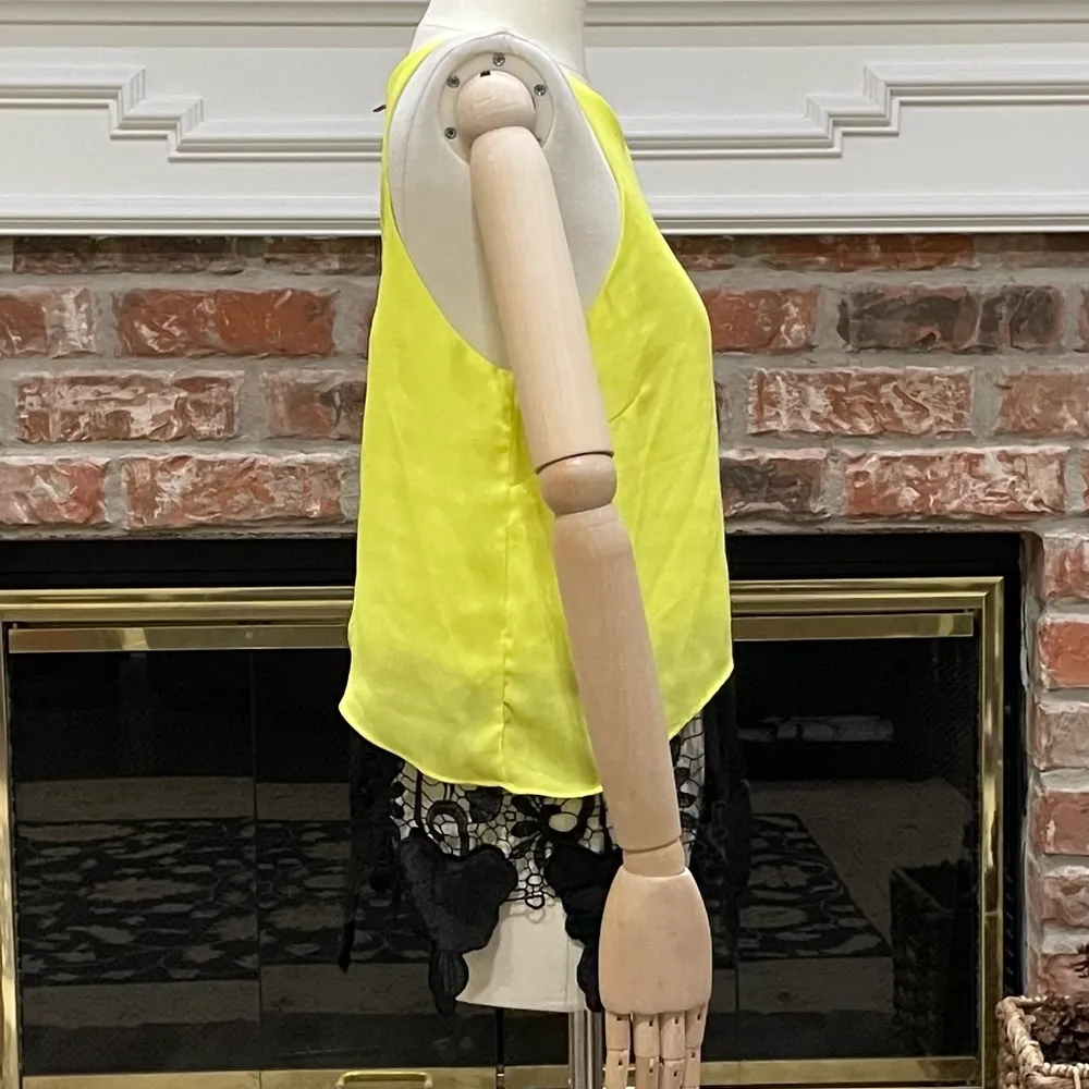 Hommage Los Angeles yellow tank with black lace / S / Excellent condition - Image 3