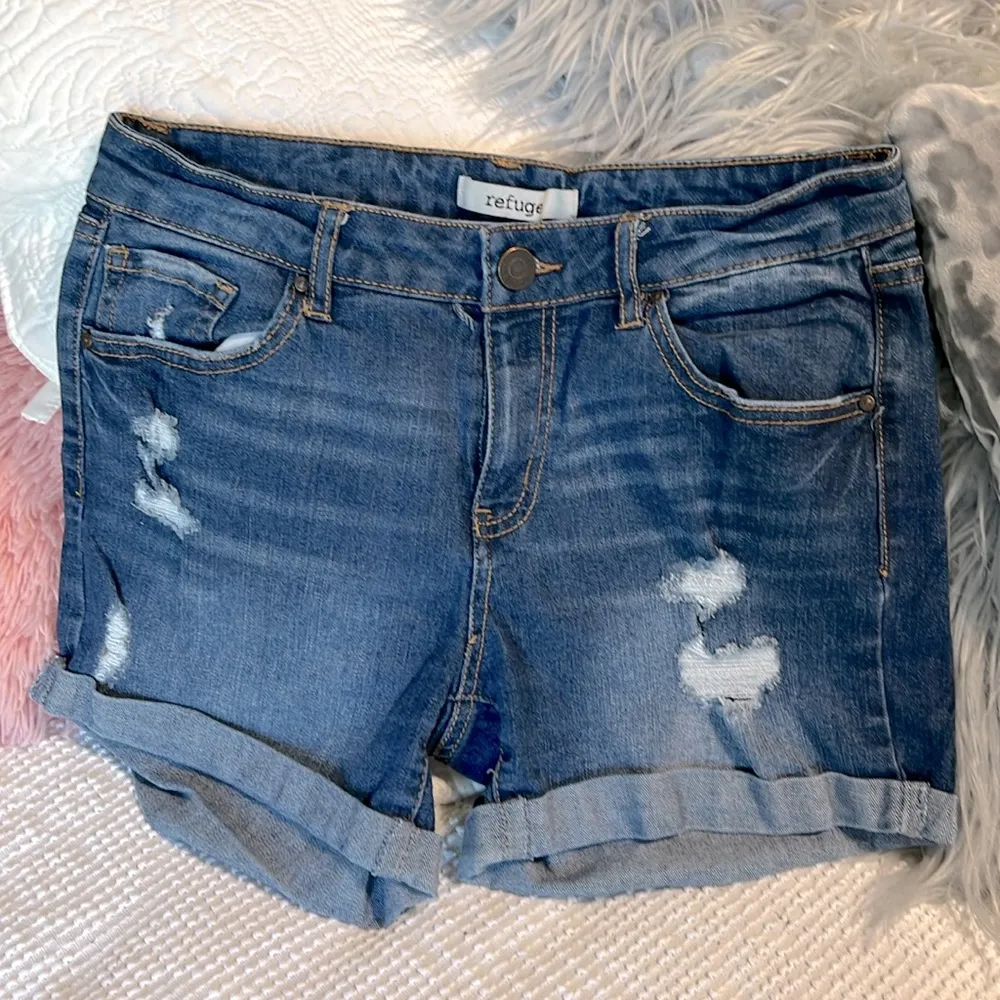 Denim Jean Shorts Refuge Womens 4 Comfy - Image 6