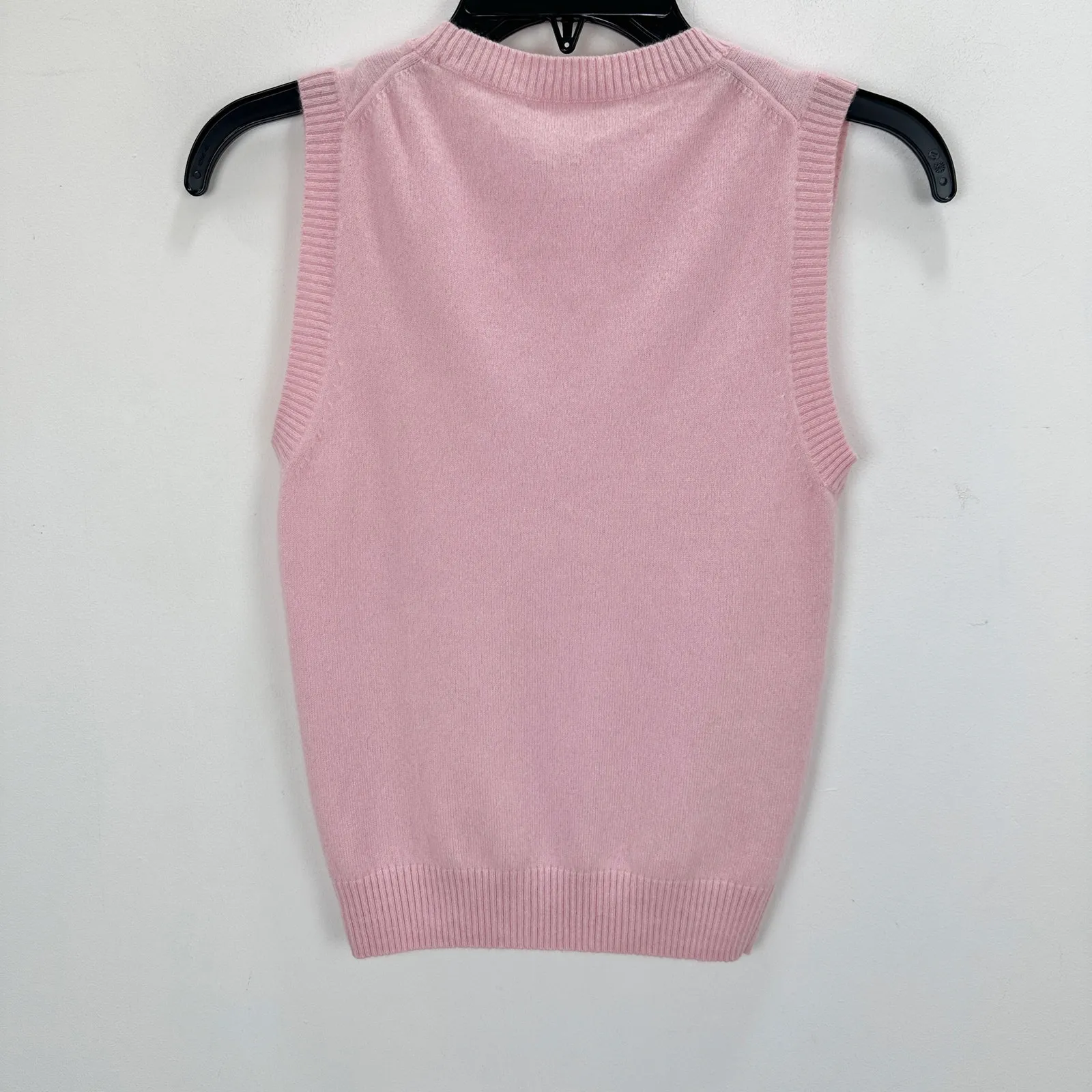 J.Crew Cashmere Sweater Shell Vest Knit Light Pink Sleeveless Classic Slim XXS - Image 4