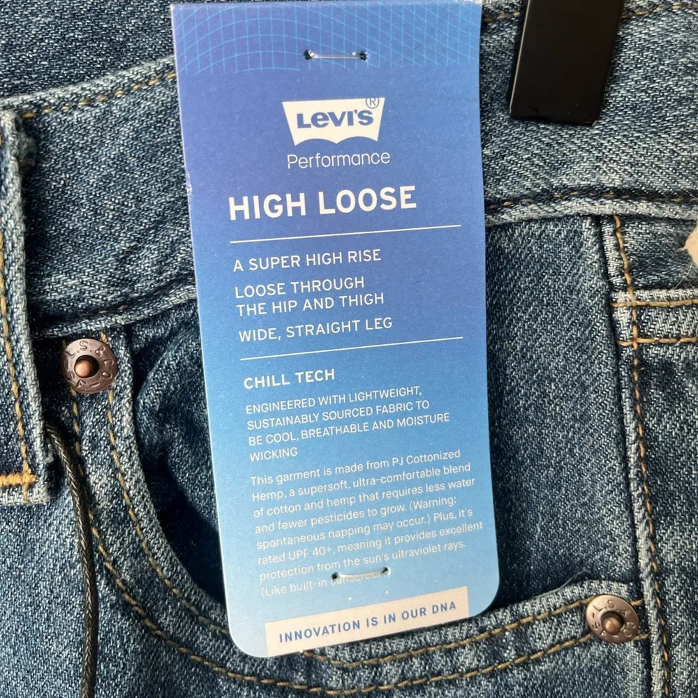 Levi’s high loose jeans lazy day medium wash 25 NWT - Image 12