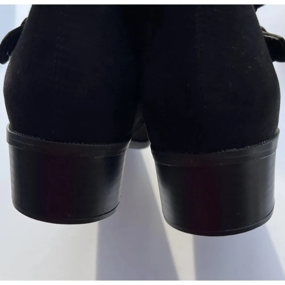 Italian Shoemakers Women’s Sz 7.5 LILAH Ankle Booties Black Strap Belt Western - Image 13