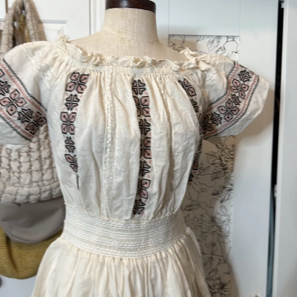 Love Shack Fancy embroidered boho mini dress - Image 10