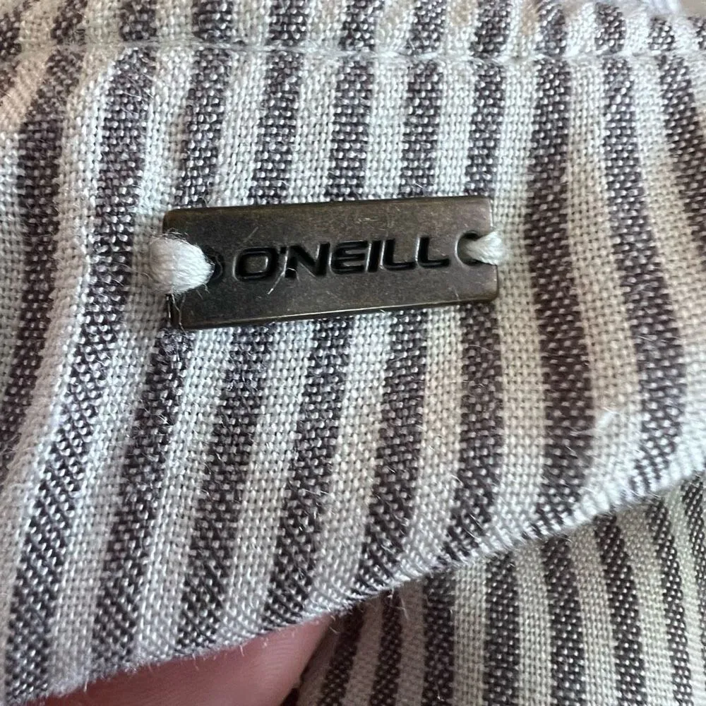 O'Neill  Women's Gray & White Wide Legs Cropped Length Jumpsuit Size Small - Image 7