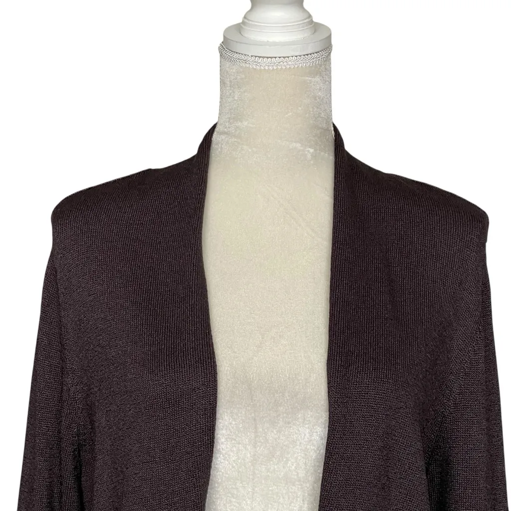 Eileen Fisher Open Front Cardigan Women's Sweater Size S Viscose 3/4 Sleeves - Image 2