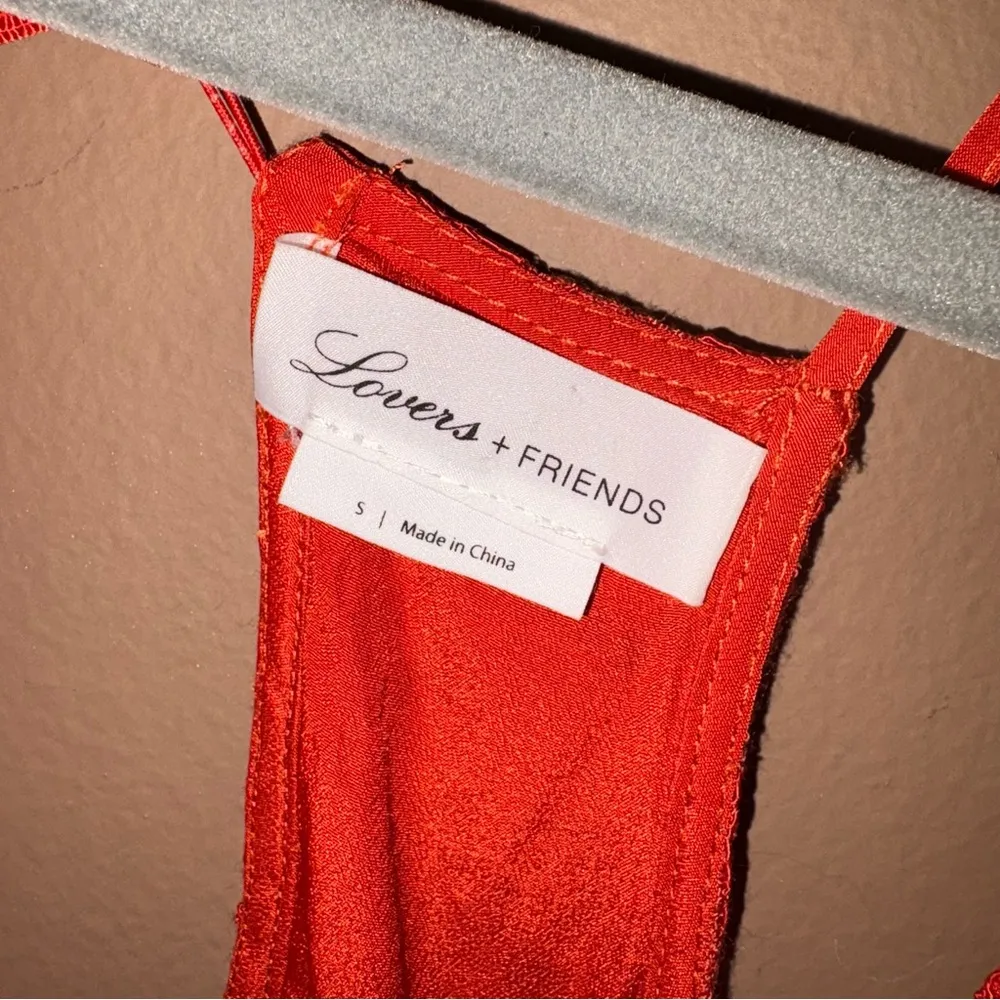 Revolve Lovers and friends Gretta Faux Wrap Romper in‎ Deep Cora Red size small - Image 5