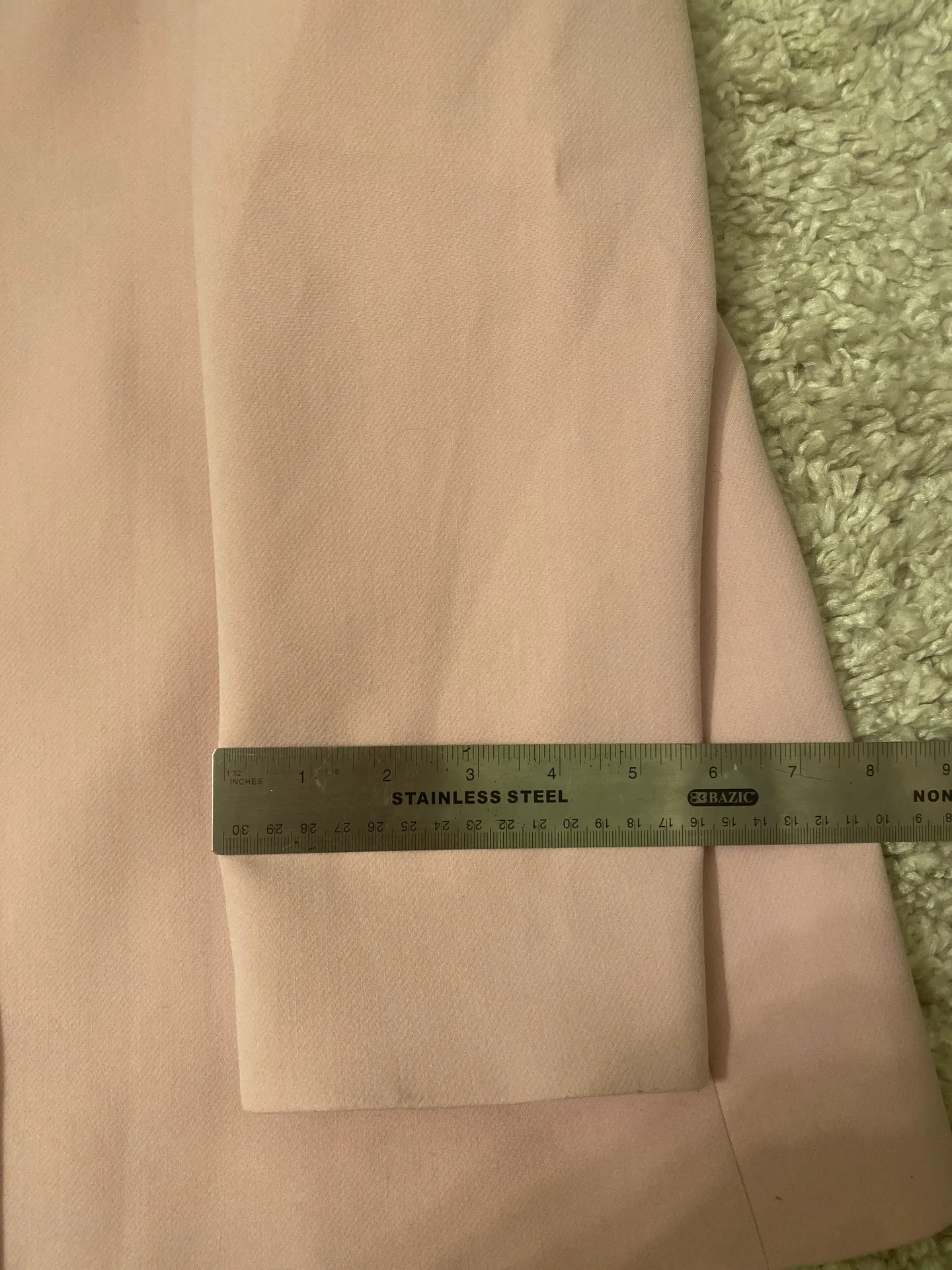 Revolve Baby Light Pink Oversized Slouchy Narrow Lapel Blazer - Image 9