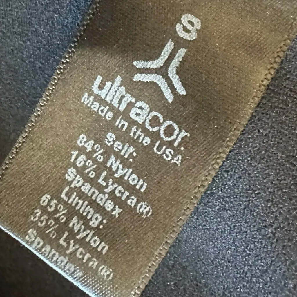 Ultracor Black High Waisted Leggings Cropped Length Polka Dot Stretch Size Small - Image 10