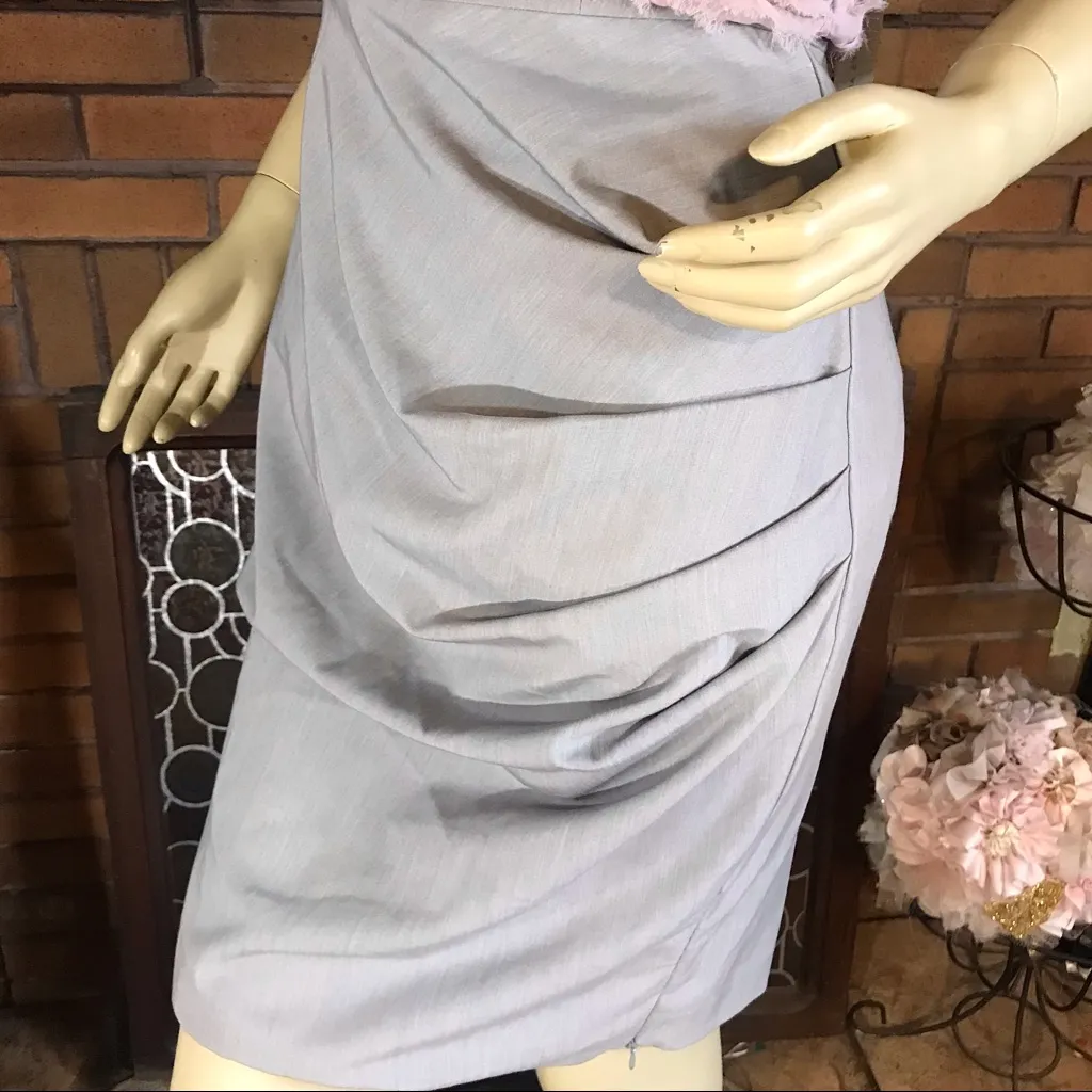 BLACK HALO PURPLE ONE SHOULDER ROSETTE DETAIL SHEATH PARTY DRESS NWT (6) - Image 8