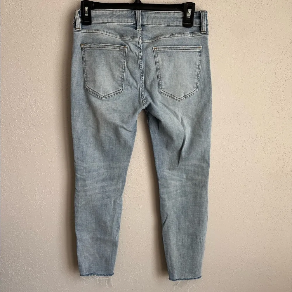 Pistola Light Wash Natural Hem Blue Denim Skinny Jean Women’s 27 Stretch - Image 4