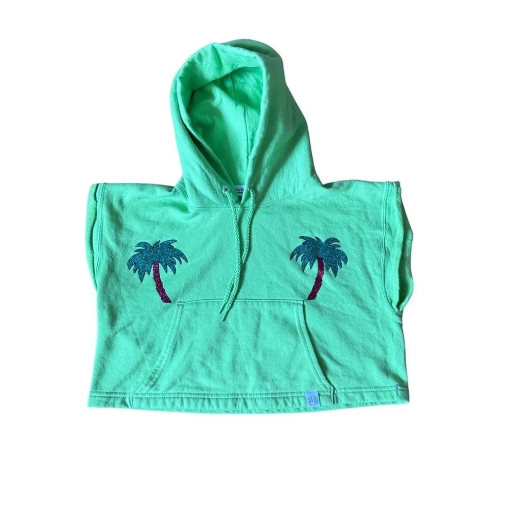 Palm Tree Pasties Sleeveless Crop Hoodie - Image 4